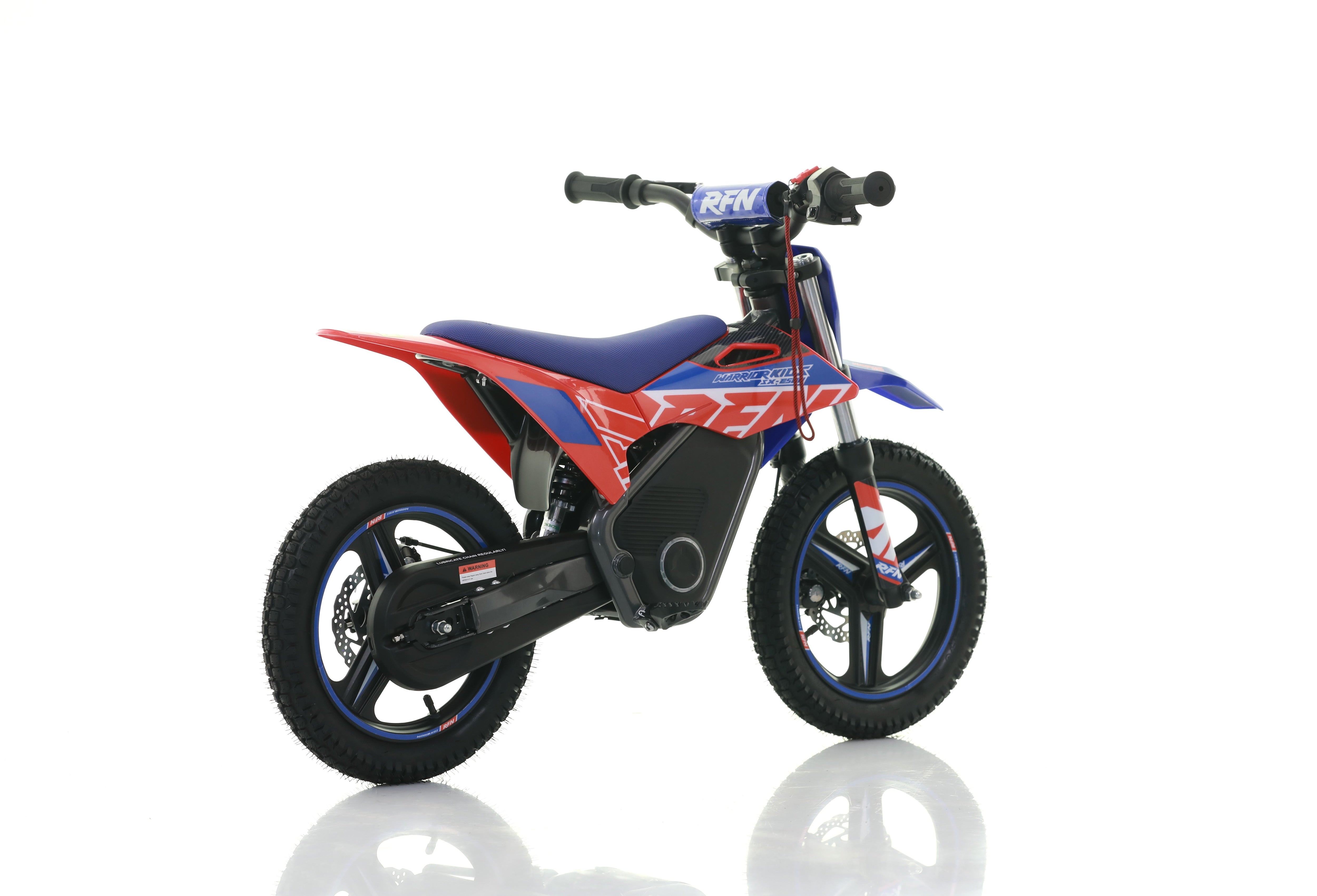 RFN Warrior SX-E500 14-inch Kids Electric MX Bike | Blue/Red