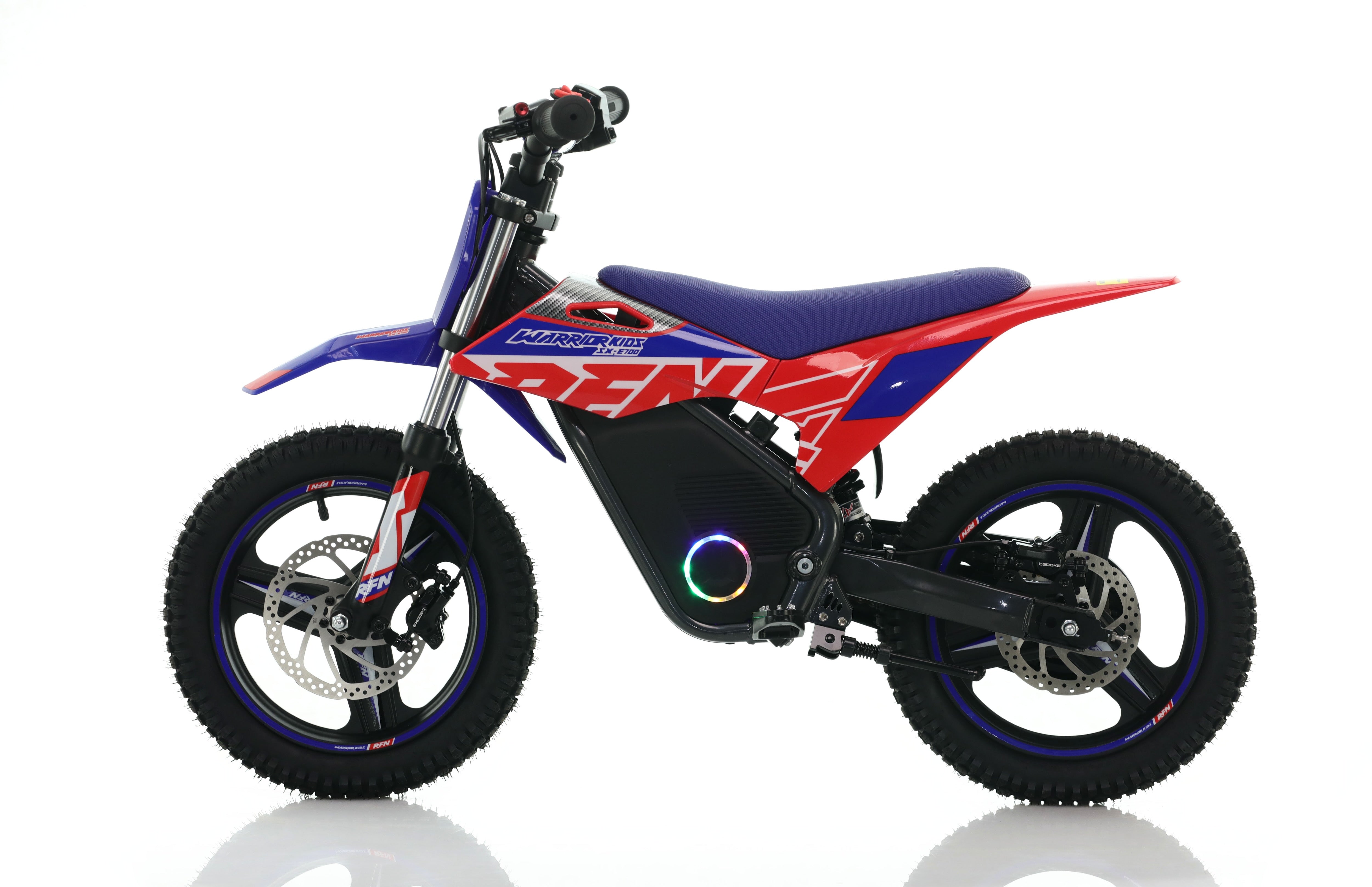 RFN Warrior SX-E700 R 14-inch Kids Electric MX Bike | Blue/Red