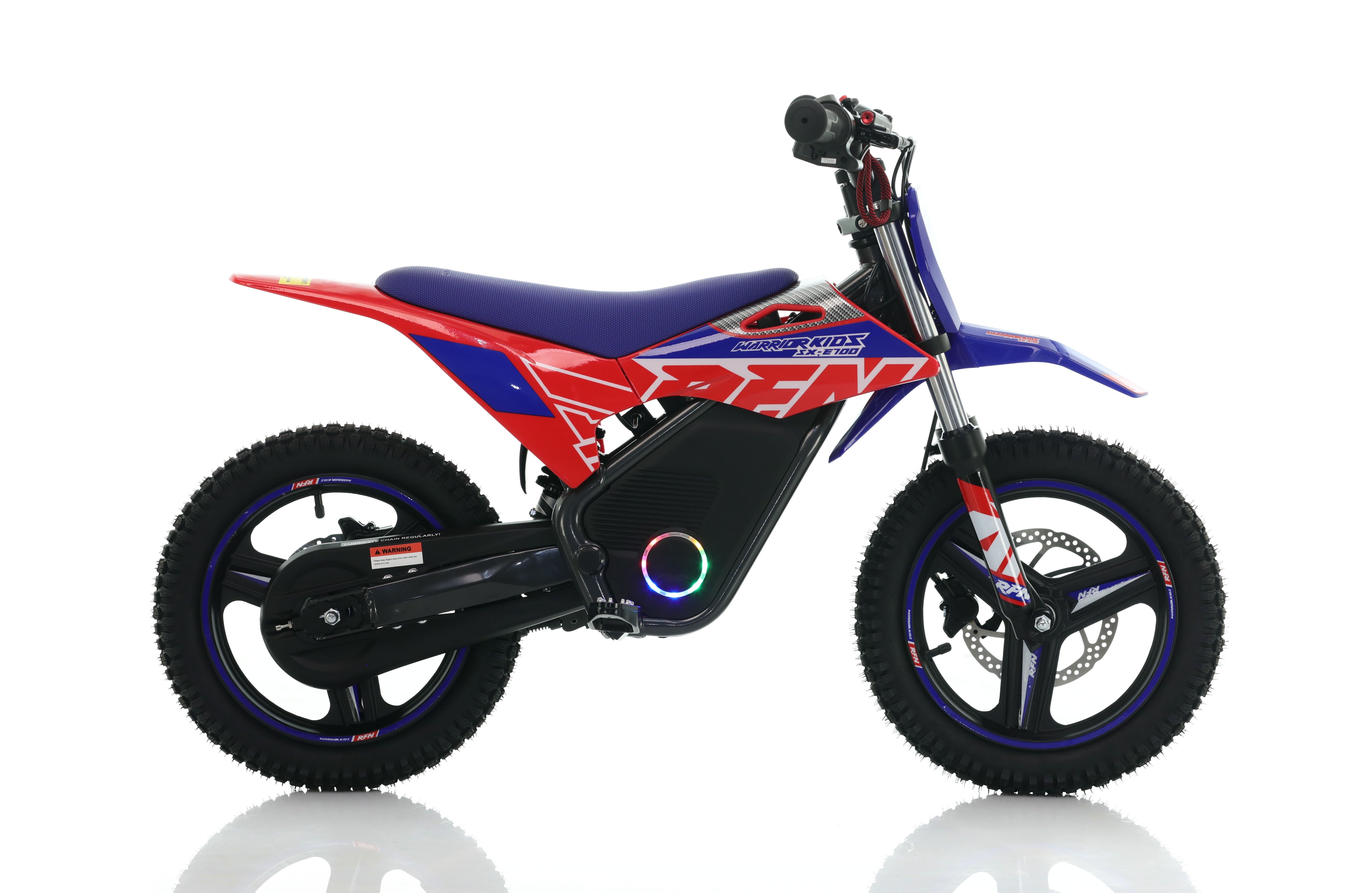 RFN Warrior SX-E700 R 14-inch Kids Electric MX Bike | Blue/Red