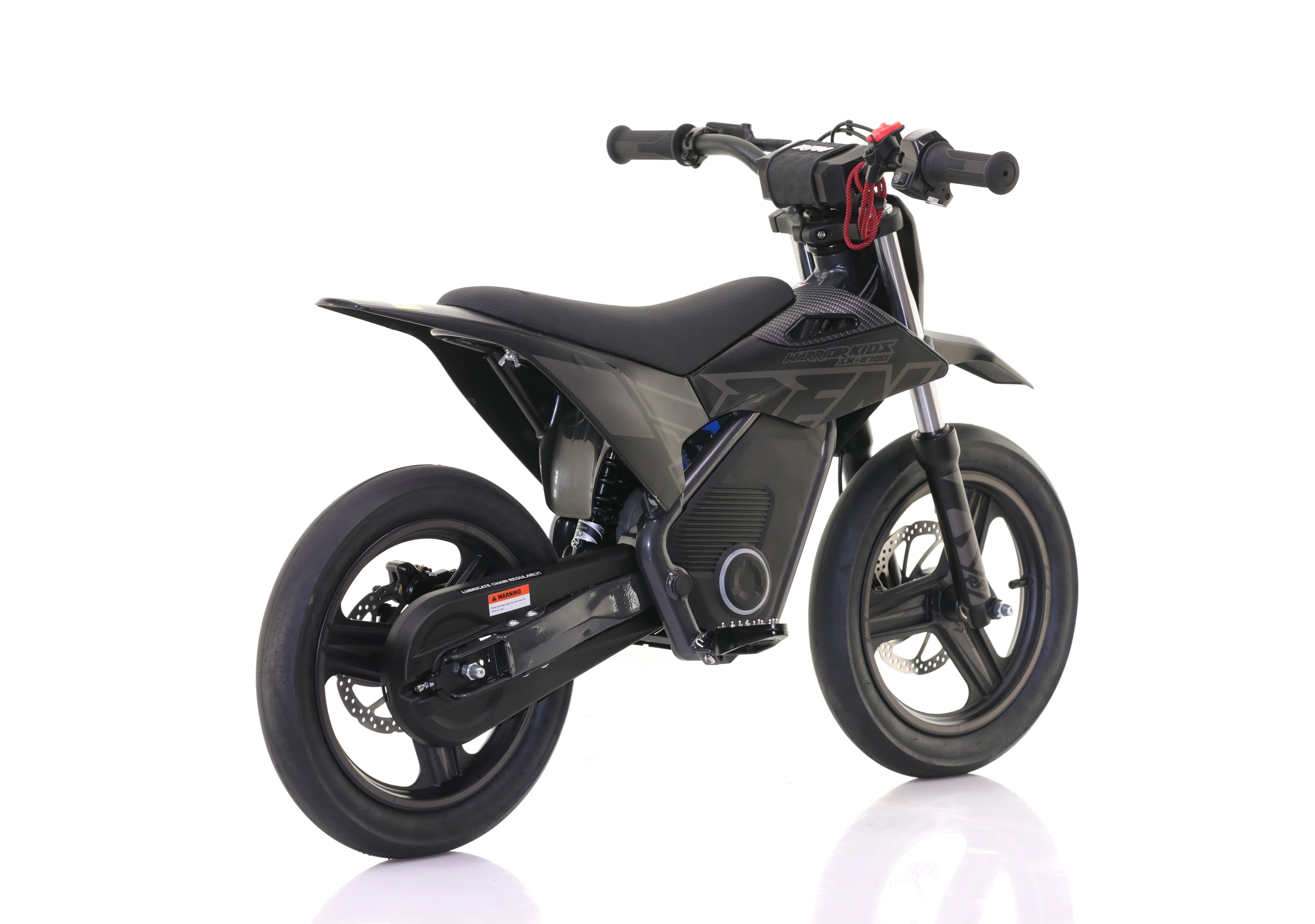 RFN Warrior SX-E700 R SM 14-inch Kids Electric Supermoto Bike | Black/Grey