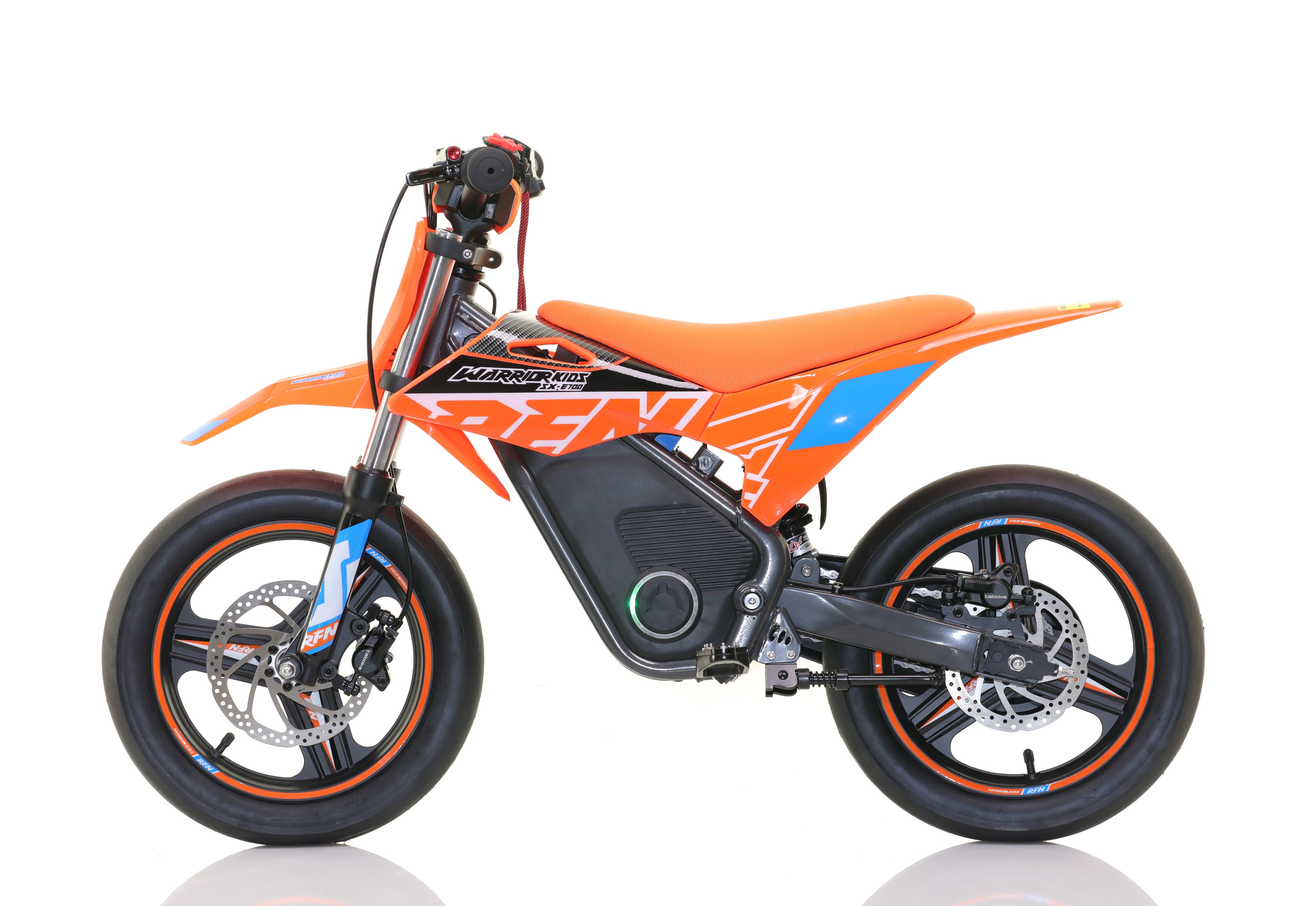 RFN Warrior SX-E700 R SM 14-inch Kids Electric Supermoto Bike | Orange