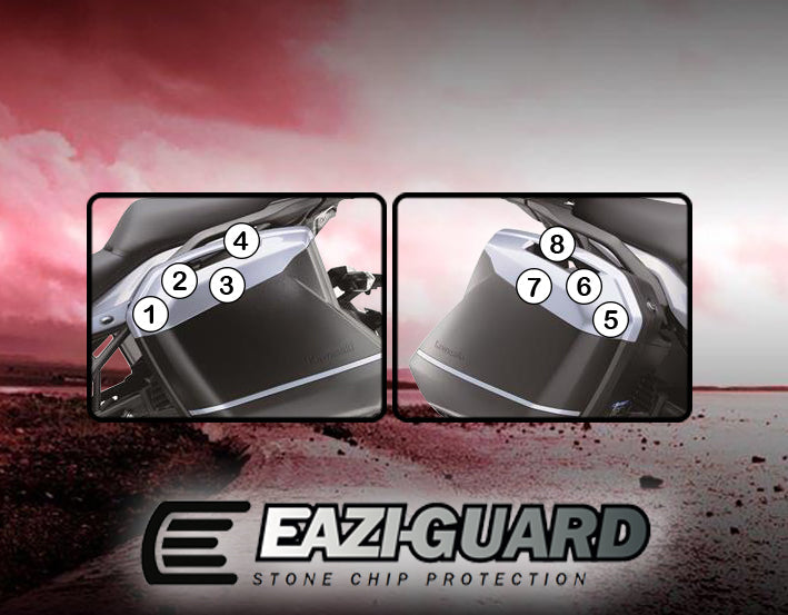 Eazi-Grip Pannier Protection Kit | Clear - Gloss | Kawasaki Z 1000 SX 2013>2024-Paint Protection-Pyramid Motorcycle Accessories
