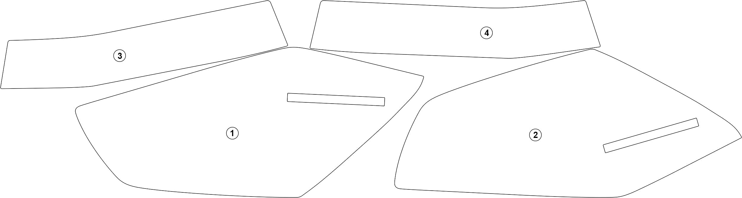 Eazi-Grip Pannier Protection Kit | Clear - Matte | Honda Gold Wing Bagger 2020>Current-Paint Protection-Pyramid Motorcycle Accessories