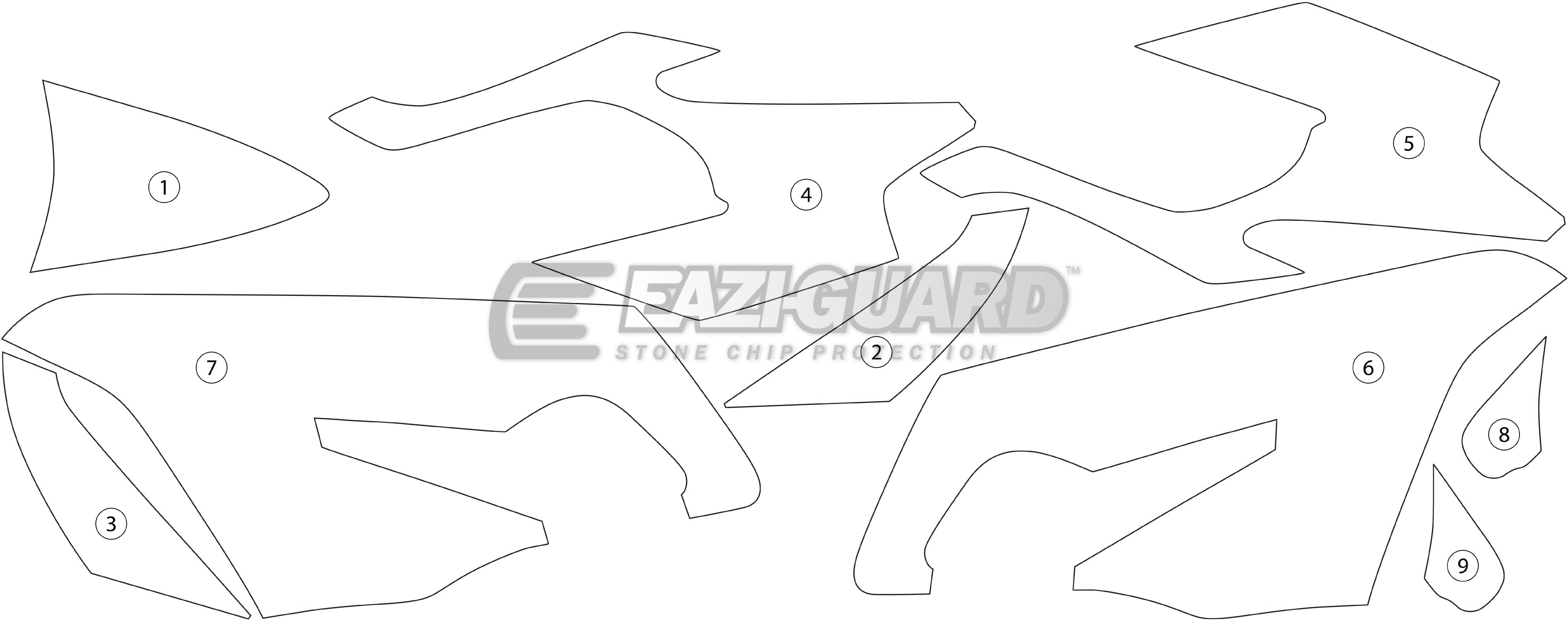 Eazi-Grip Stone Chip Protection Kit | Clear - Gloss | BMW R 1200 RT 2014>2018 -  Shop name