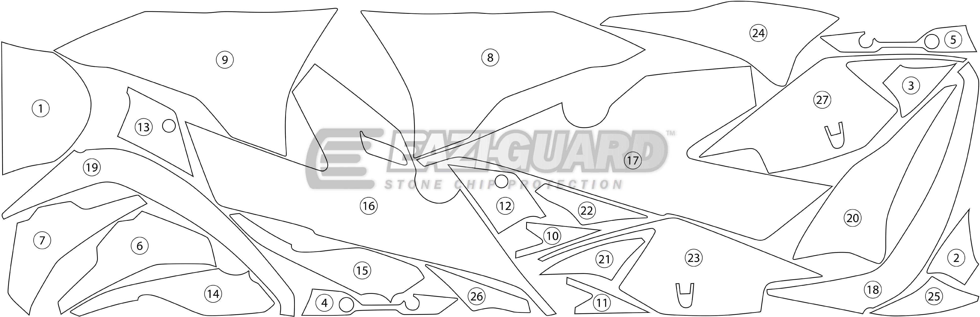 Eazi-Grip Stone Chip Protection Kit | Clear - Gloss | BMW S 1000 RR 2019>2024 -  Shop name