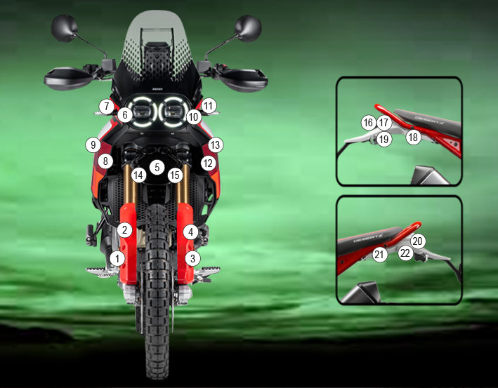 Eazi-Grip Stone Chip Protection Kit | Clear - Gloss | Ducati Desert X Rally 2023>Current -  Shop name