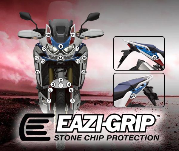 Eazi-Grip Stone Chip Protection Kit | Clear - Gloss | Honda CRF 1100 L Africa Twin Adventure Sports 2020>2023-Paint Protection-Pyramid Motorcycle Accessories