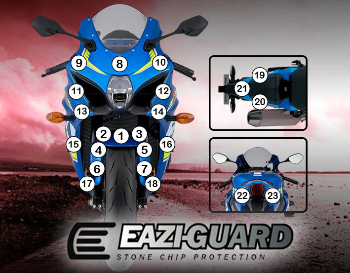 Eazi-Grip Stone Chip Protection Kit | Clear - Gloss | Suzuki GSX-R1000 2017>Current -  Shop name