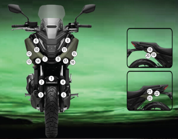 Eazi-Grip Stone Chip Protection Kit | Clear - Matte | Honda NC 750 X 2025>Current -  Shop name