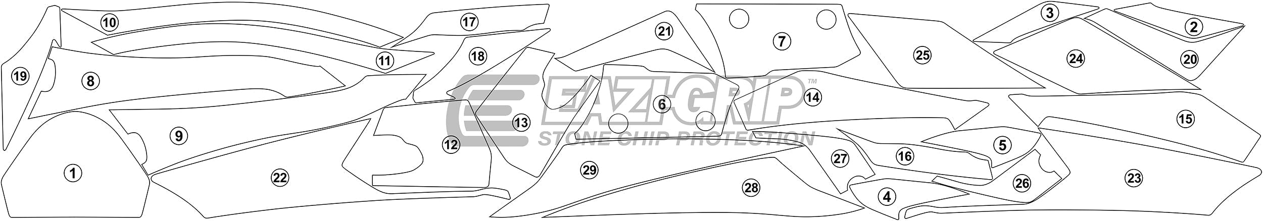 Eazi-Grip Stone Chip Protection Kit | Clear - Matte | Kawasaki Ninja 1000 SX 2020>2024 -  Shop name