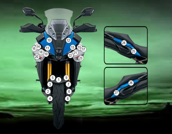 Eazi-Grip Stone Chip Protection Kit | Clear - Matte | Suzuki GSX-S1000 GX 2024>Current-GGUARDSUZ008M-Paint Protection-Pyramid Motorcycle Accessories