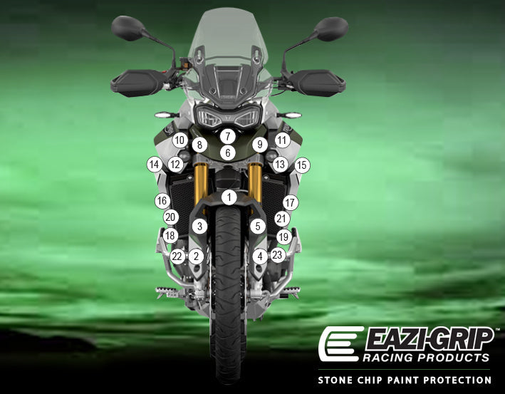 Eazi-Grip Stone Chip Protection Kit | Clear - Matte | Triumph Tiger 900 Rally 2020>2023-Paint Protection-Pyramid Motorcycle Accessories