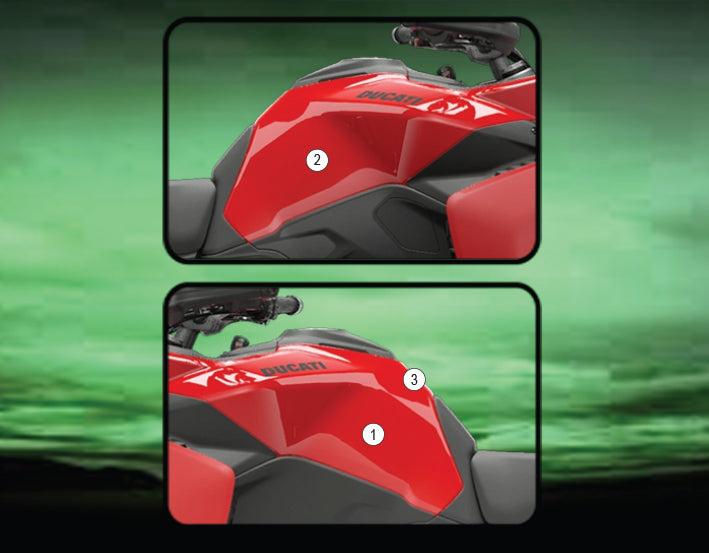 Eazi-Grip Tank Paint Protection Kit | Clear - Matte | Ducati Multistrada V2 2025>Current-Tank Protection-Pyramid Motorcycle Accessories