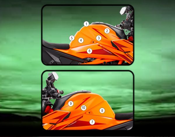 Eazi-Grip Tank Paint Protection Kit | Clear - Gloss | KTM 1390 Super Duke R 2024>Current-Paint Protection-Pyramid Motorcycle Accessories
