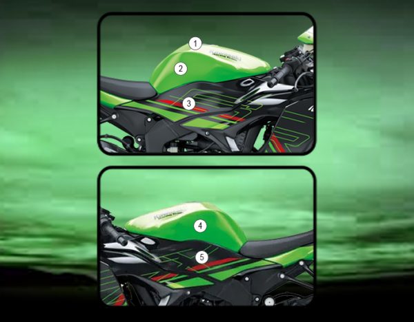 Eazi-Grip Tank Paint Protection Kit | Clear - Matte | Kawasaki Ninja ZX-6R 2023>Current -  Shop name
