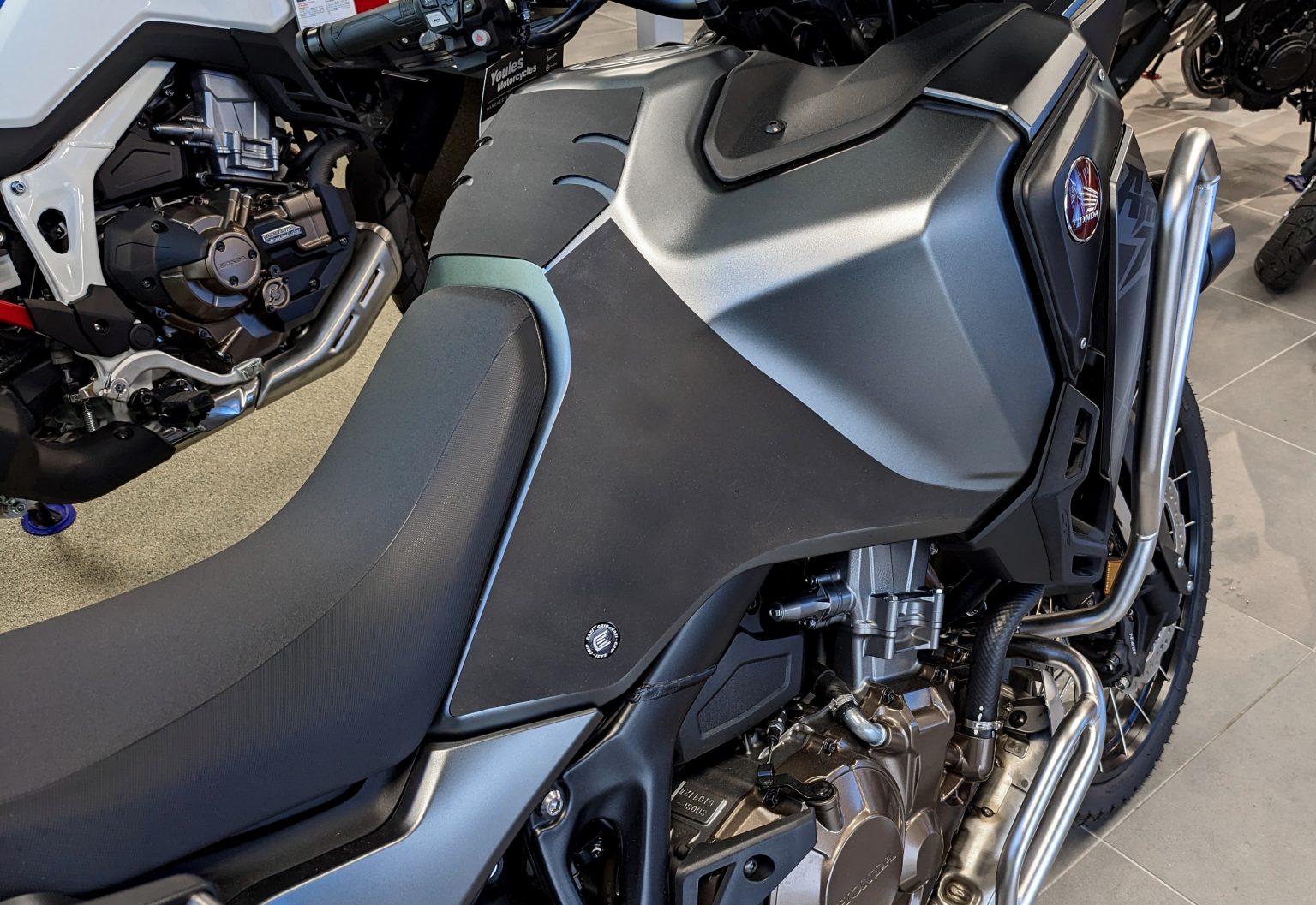 Eazi-Grip Wrap Around Tank Grip | Silicone - Charcoal | Honda Africa Twin Adventure Sports 2020>Current-Tank Protection-Pyramid Motorcycle Accessories