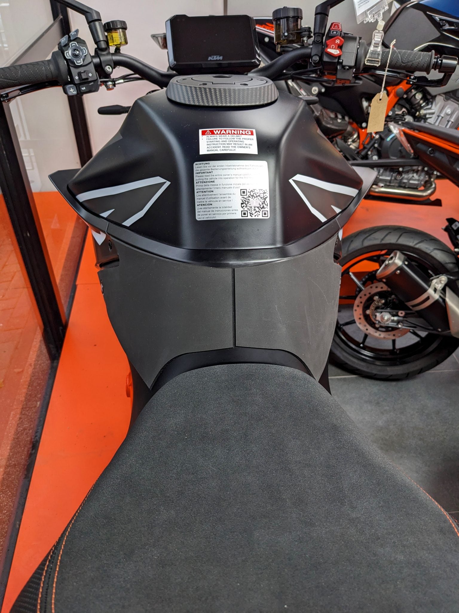 Eazi-Grip Wrap Around Tank Grip | Silicone - Charcoal | KTM 1290 Super Duke R 2020>2023-GWRAPKTM001-Tank Protection-Pyramid Motorcycle Accessories