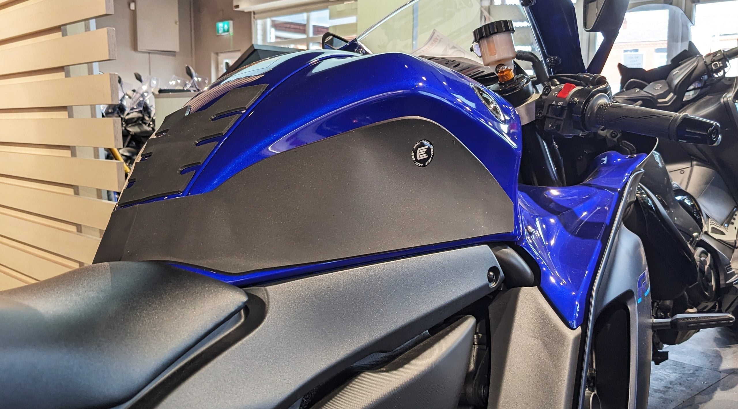 Eazi-Grip Wrap Around Tank Grip | Silicone - Charcoal | Yamaha R7 2021>Current -  Shop name
