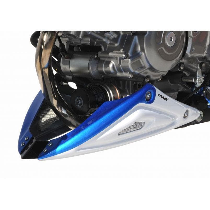 Ermax Belly Pan | Glass Splash White [ybd]/Pearl Vigor Blue [yky] | Suzuki SFV 650 Gladius 2011>2013-E8904BB094-Belly Pans-Pyramid Motorcycle Accessories