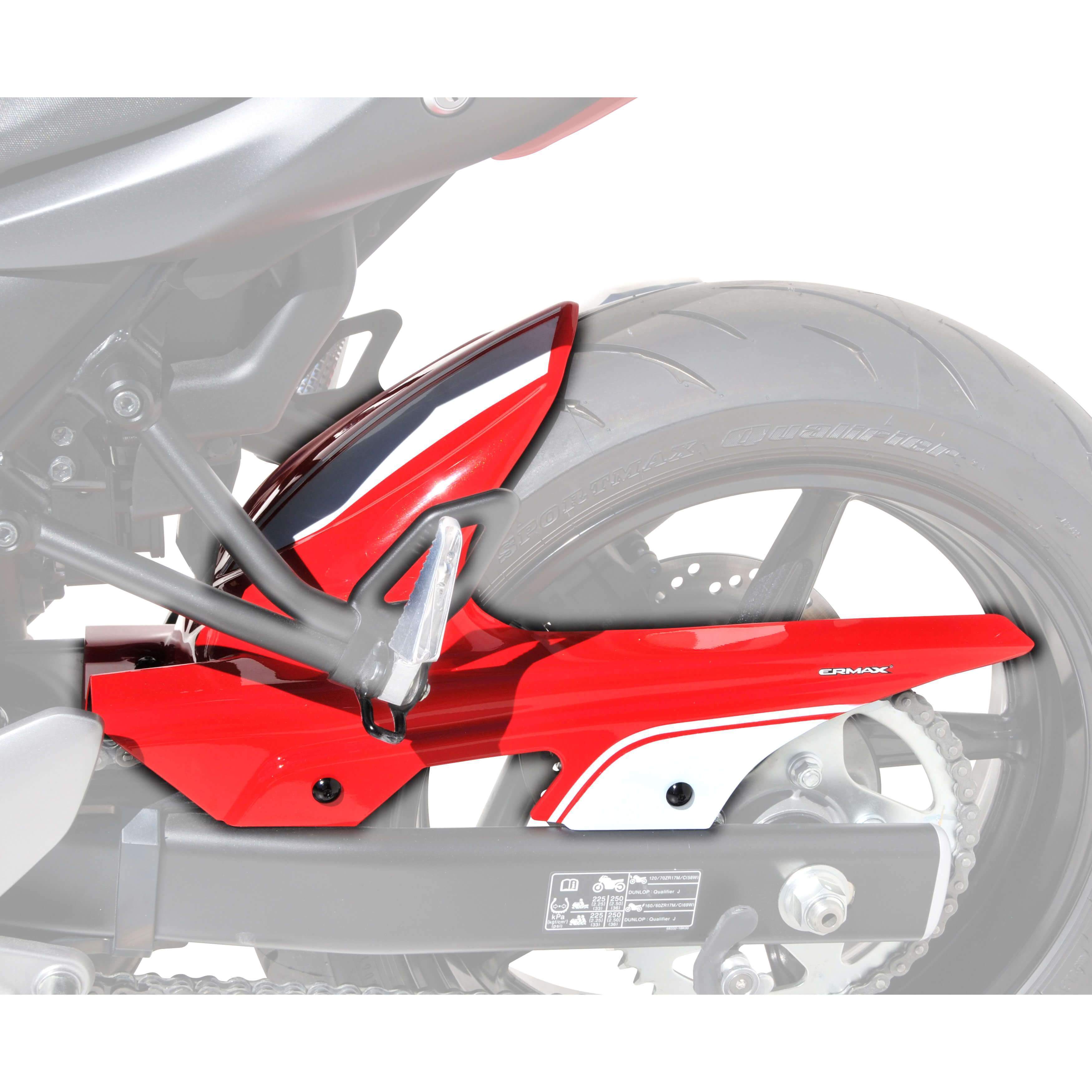 Ermax Hugger | Metallic White/Metallic Red (Pearl Still White/Pearl Mira Red) | Suzuki SV650S 2016>2016-E730428113-Huggers-Pyramid Motorcycle Accessories