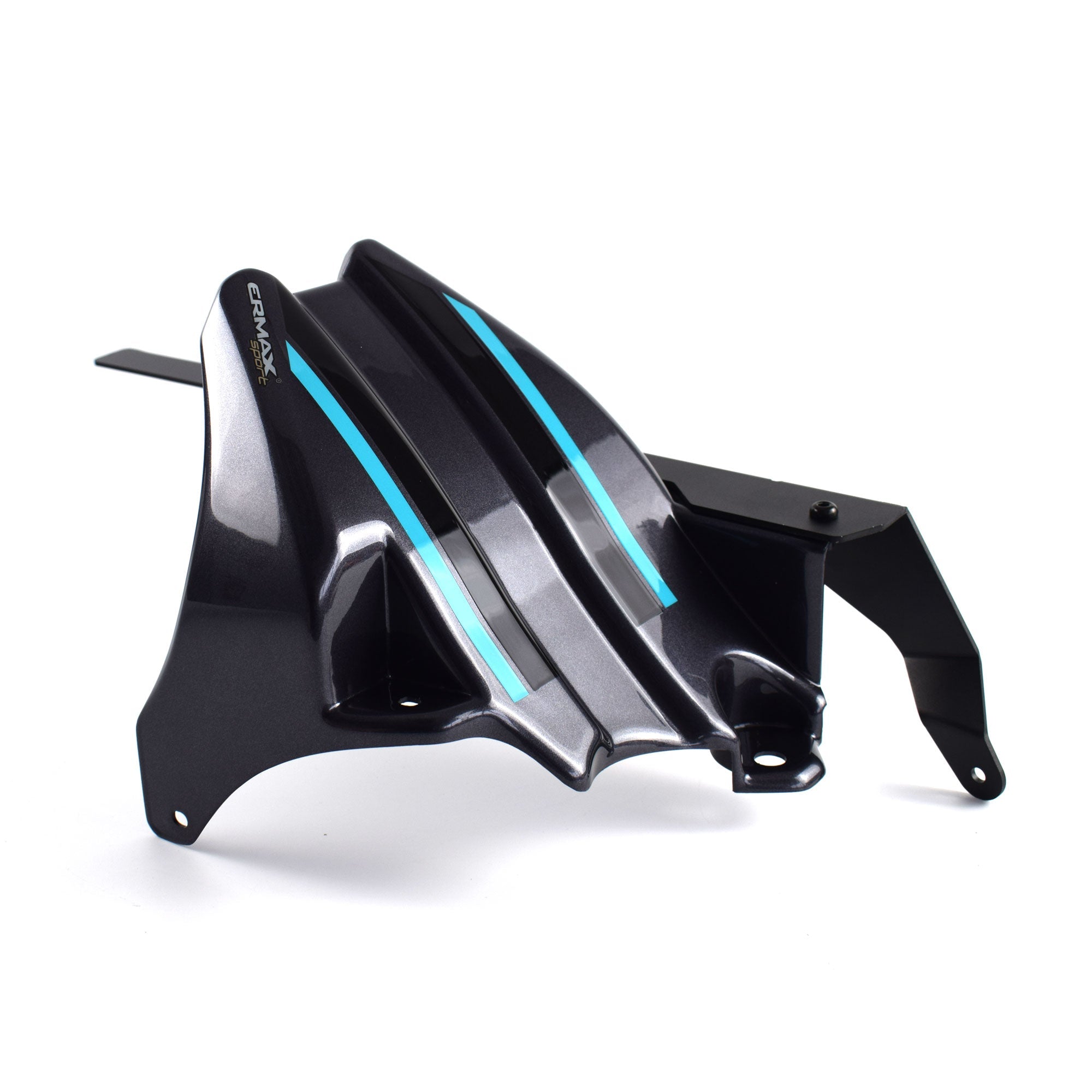 Ermax Hugger | Mistral Grey/Dark Bluish Grey Metallic [DBNM8]/Midnight Black [SMX]/Cyan | Yamaha MT-09 2024>Current-Huggers-Pyramid Motorcycle Accessories