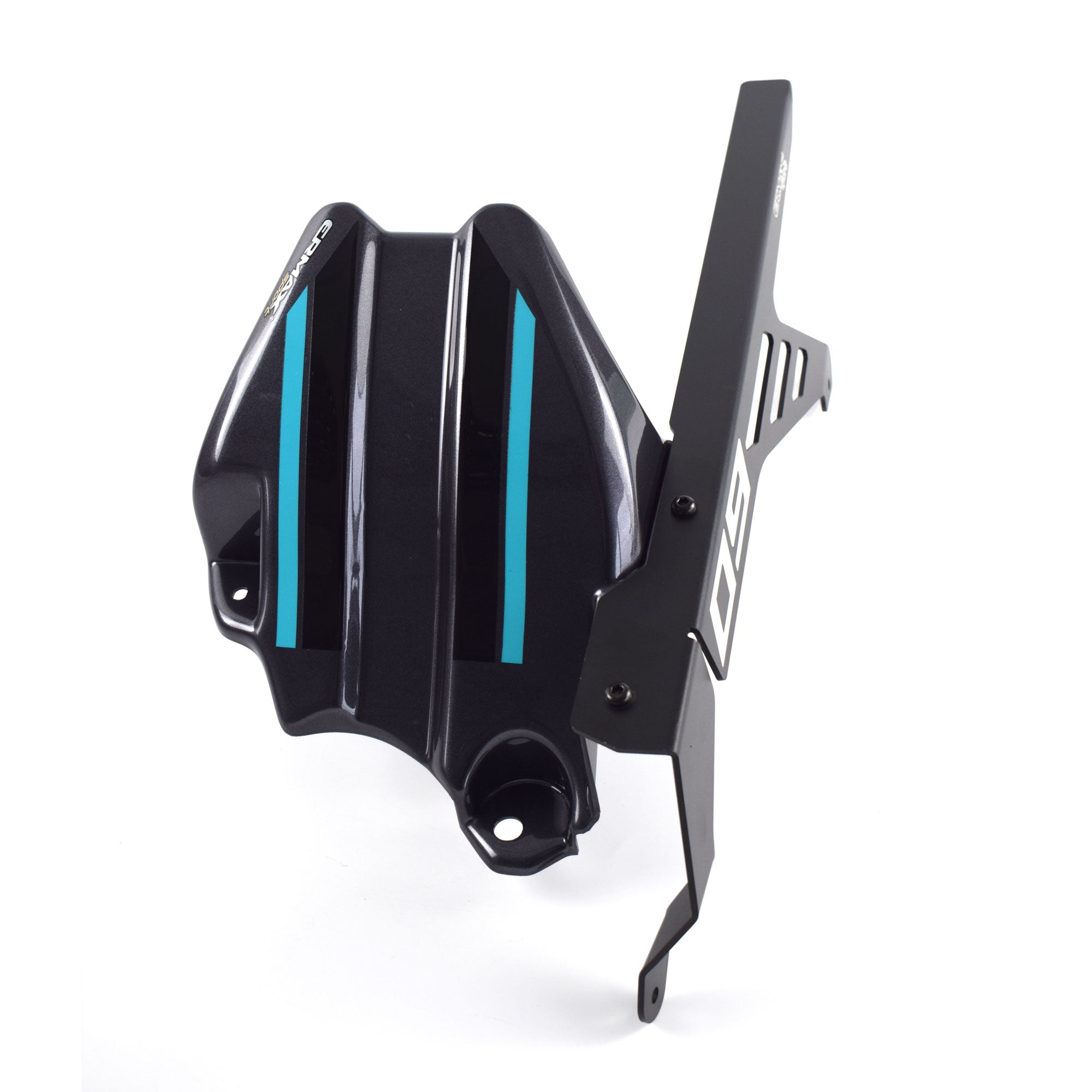 Ermax Hugger | Mistral Grey/Dark Bluish Grey Metallic [DBNM8]/Midnight Black [SMX]/Cyan | Yamaha MT-09 2024>Current-Huggers-Pyramid Motorcycle Accessories