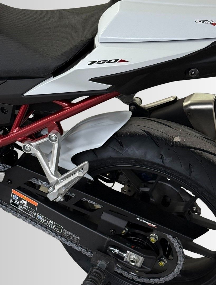 Ermax Hugger with Aluminium Chainguard | Matte Pearl Glare White [NHB54] | Honda CB750 Hornet 2025>Current -  Shop name
