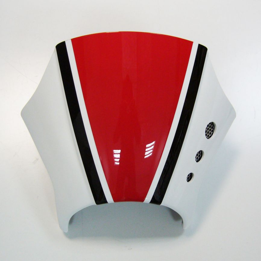 Ermax Nose Fairing | Basic White/Vivid Red Cocktail 1 [vrc1]/Black | Yamaha XSR 900 2020>2021-E1502DW131-Screens-Pyramid Motorcycle Accessories