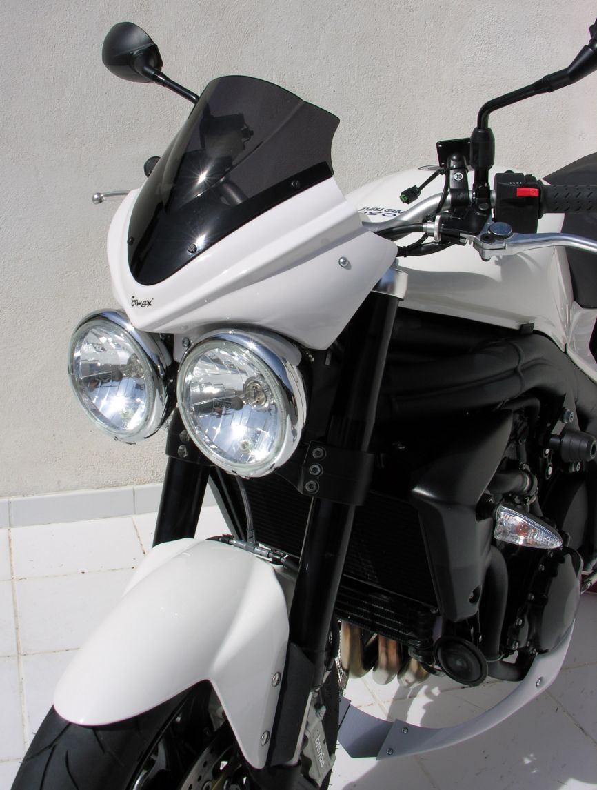 Ermax Nose Fairing | Fusion White with Dark Smoke Screen | Triumph Speed Triple 1050 2008>2010-E2221024-12-Screens-Pyramid Motorcycle Accessories