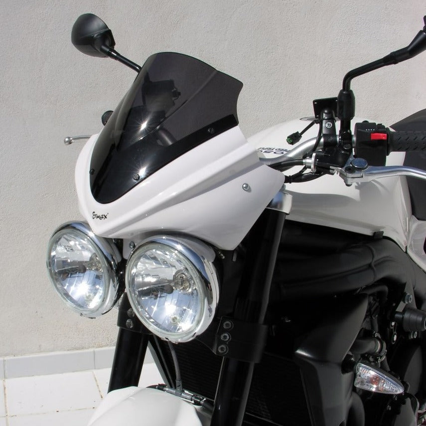 Ermax Nose Fairing | Fusion White with Dark Smoke Screen | Triumph Speed Triple 1050 2008>2010-E2221024-12-Screens-Pyramid Motorcycle Accessories