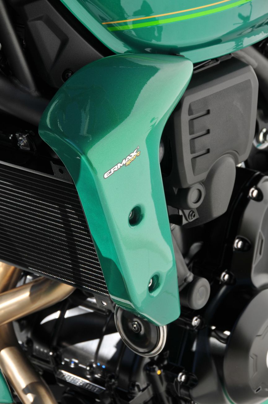 Ermax Radiator Cheeks | Candy Emerald Green [GN1] | Kawasaki Z650 RS 2021>Current-E7603S81-VF-Radiator Cheeks-Pyramid Motorcycle Accessories