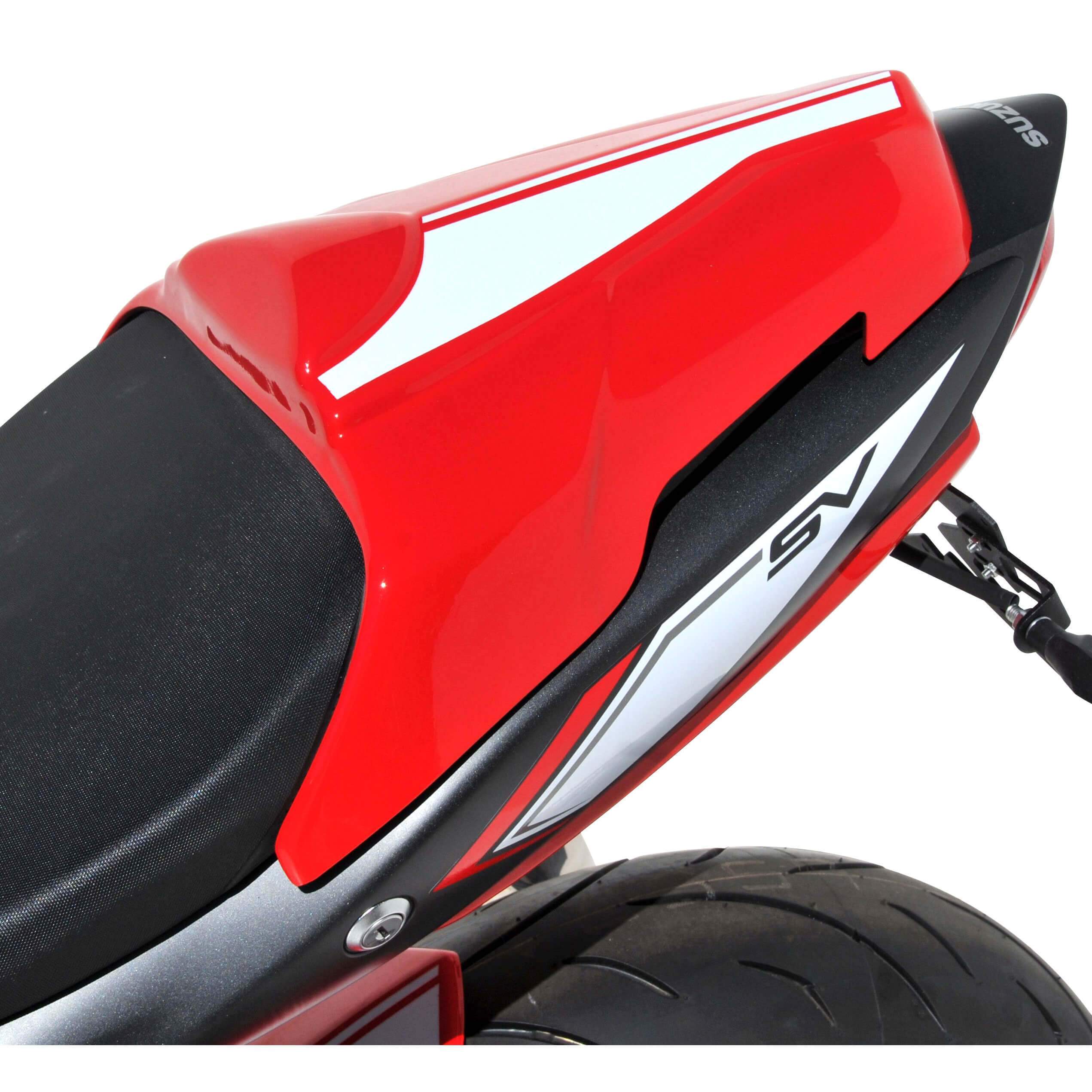 Ermax Seat Cowl | Metallic Red/Metallic White (Mirage Red/Glacier White) | Suzuki SV650 2016>2018-E850428113-Seat Cowls-Pyramid Plastics