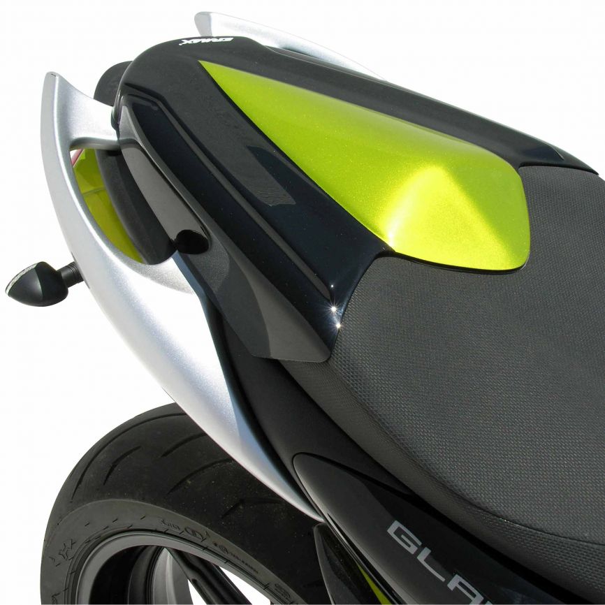 Ermax Seat Cowl | Pearl Nebular Black [YAY]/Metallic Lush Green [YRD] | Suzuki SFV 650 Gladius 2009>2015 -  Shop name