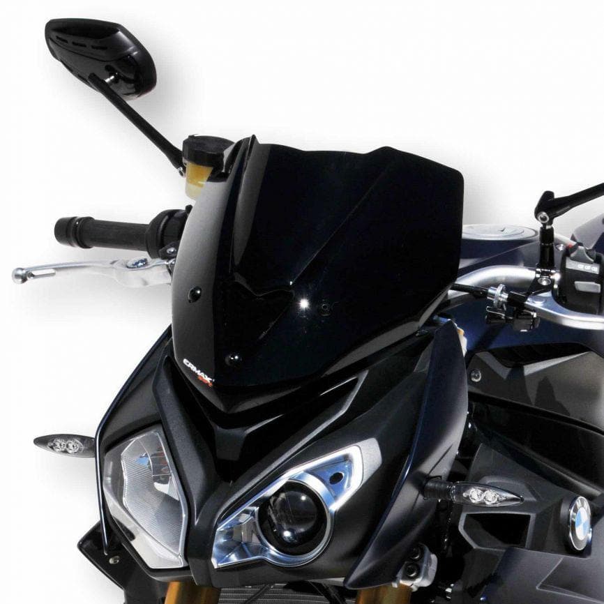 Ermax Sport Screen | Black (Opaque) | BMW S 1000 R 2014>2018-Screens-Pyramid Motorcycle Accessories