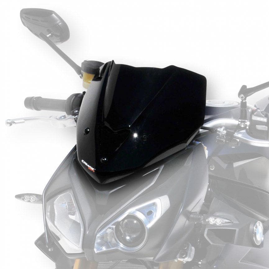 Ermax Sport Screen | Black (Opaque) | BMW S 1000 R 2014>2018-Screens-Pyramid Motorcycle Accessories
