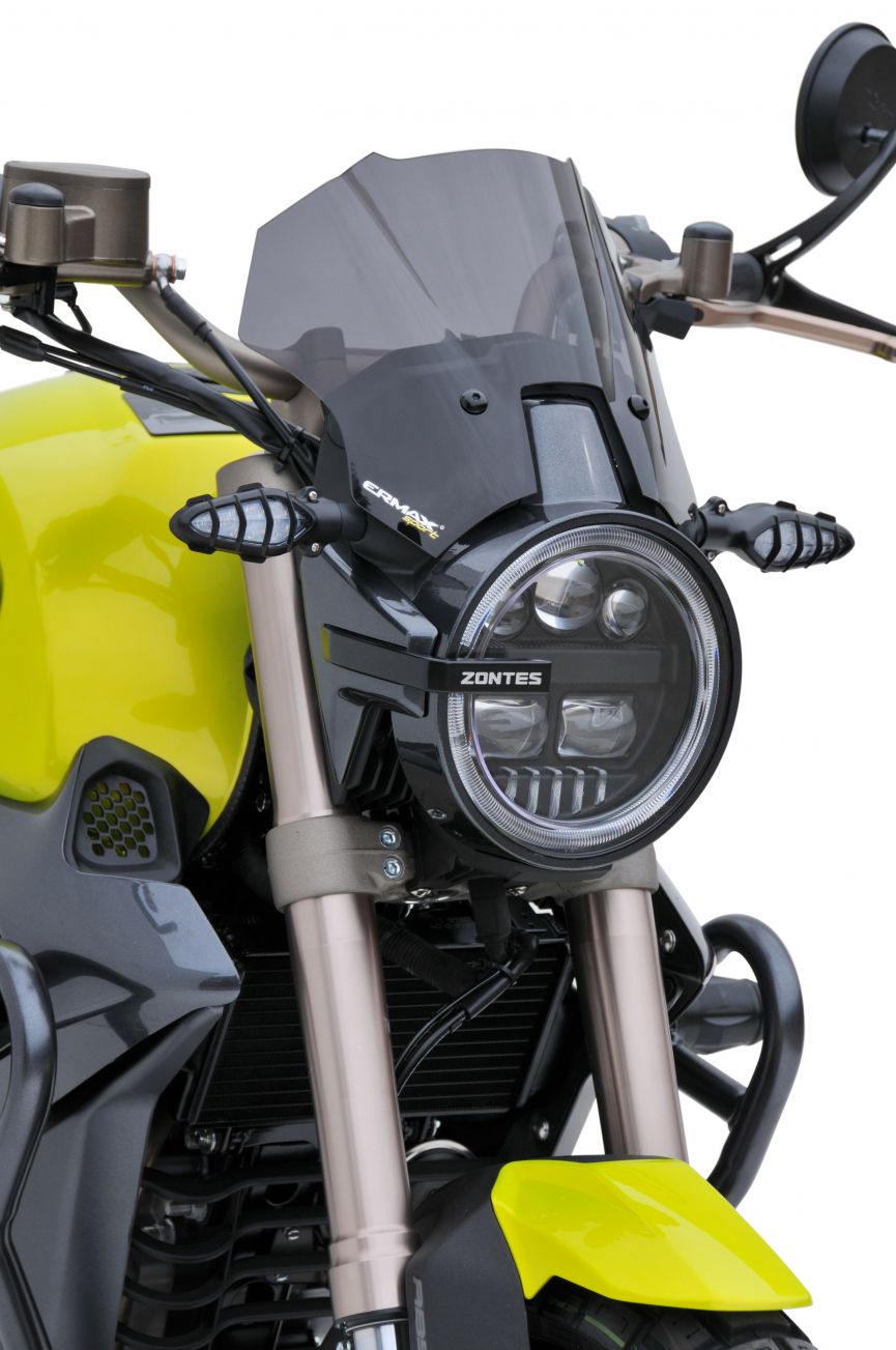 Ermax Sport Screen | Dark Smoke | Zontes Scrambler 125 2020>2022-E0645001-03-Screens-Pyramid Motorcycle Accessories