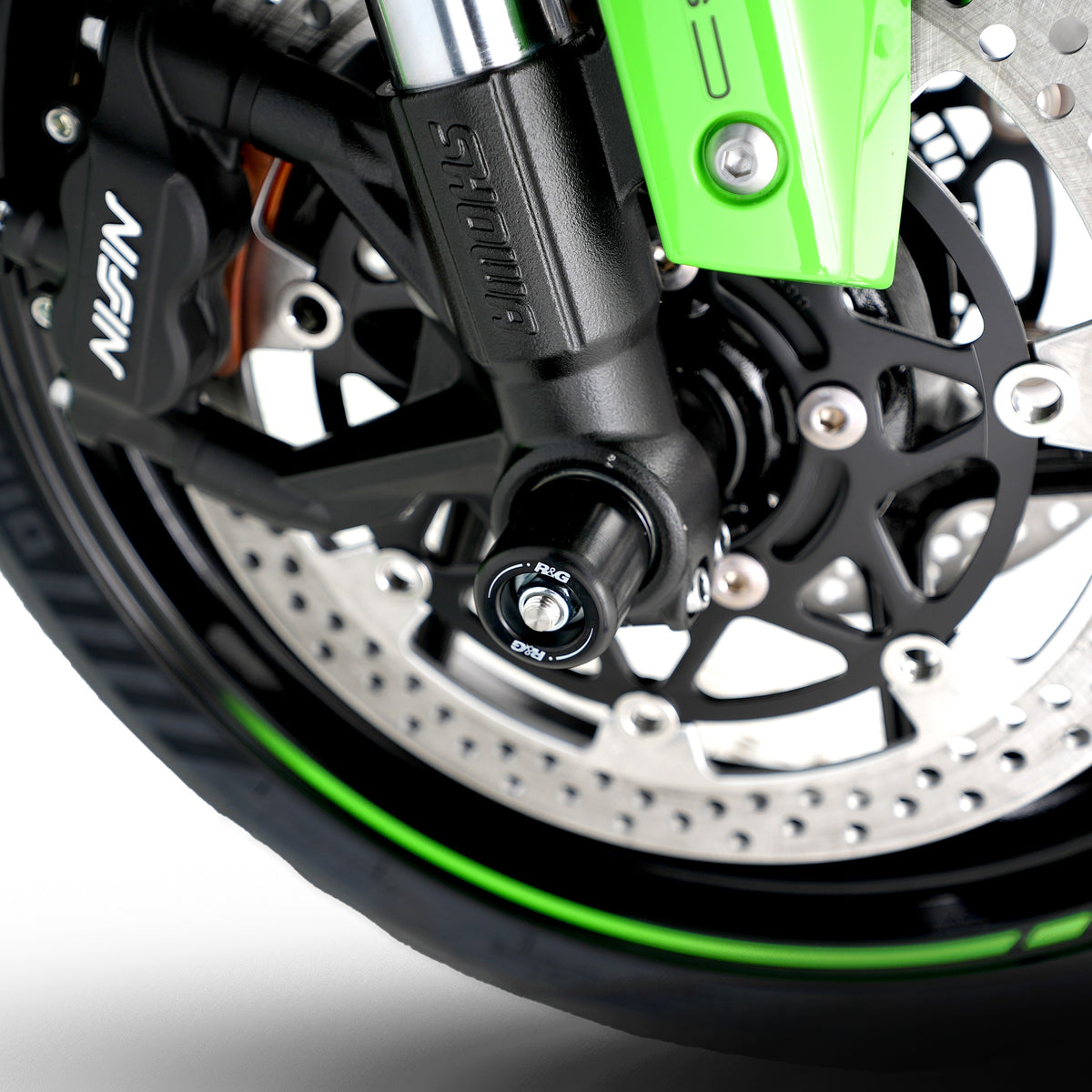 R&G Fork Protectors | Black | Kawasaki ZX6R Ninja 636 '13- -   Pyramid Motorcycle Accessories