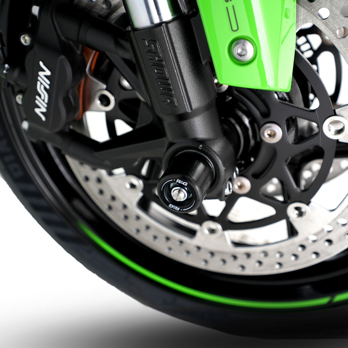 R&G Fork Protectors | Black | Kawasaki ZX6R Ninja 636 '13- -   Pyramid Motorcycle Accessories