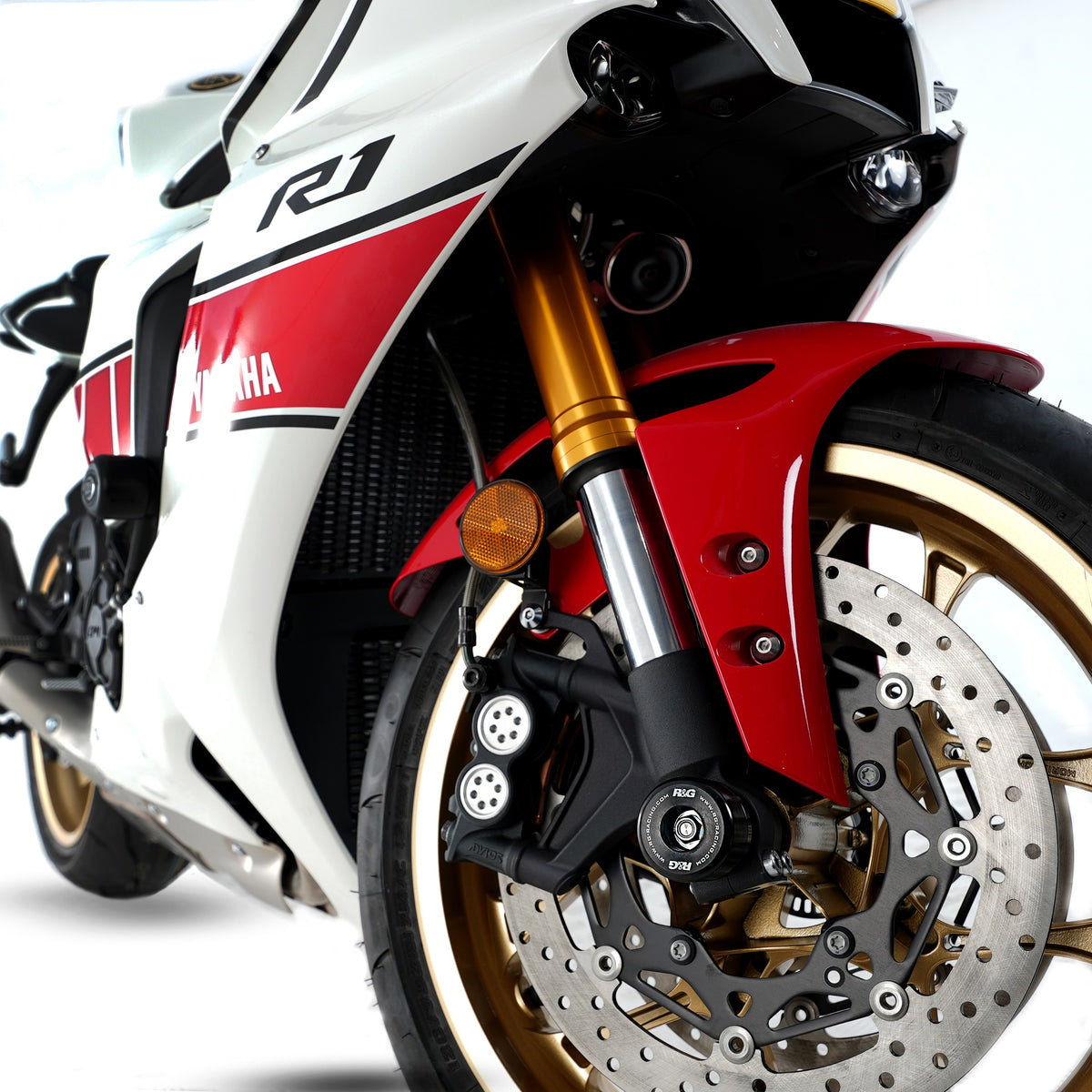 R&G Fork Protectors | Black | Yamaha YZF-R1/R1M '15- , YZF-R6 '17-'24 and MT-10 '16- & SP '17- -   Pyramid Motorcycle Accessories