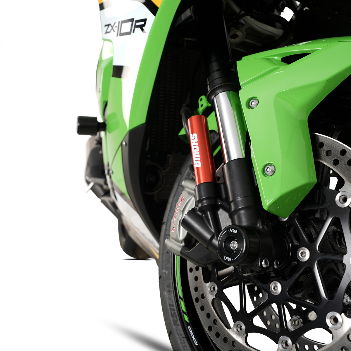 R&G Fork Protectors | Black | Kawasaki ZX-10R '16- & ZX-10RR '21- -   Pyramid Motorcycle Accessories