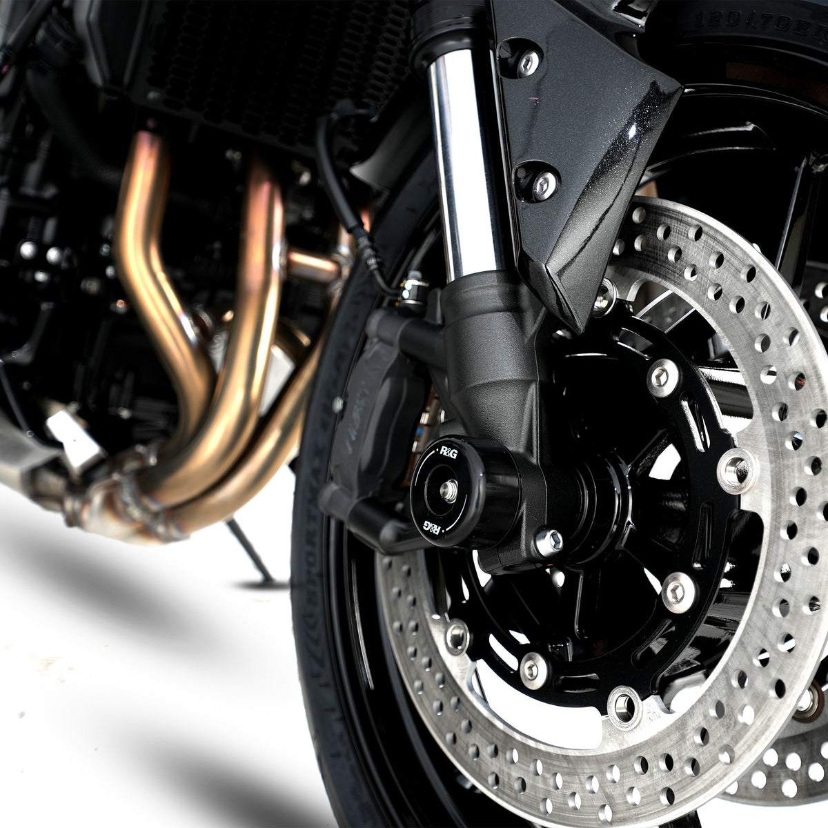 R&G Fork Protectors | Black | Kawasaki Z900 '17-, Z900 SE '22- & Z900RS '18- '24 -   Pyramid Motorcycle Accessories