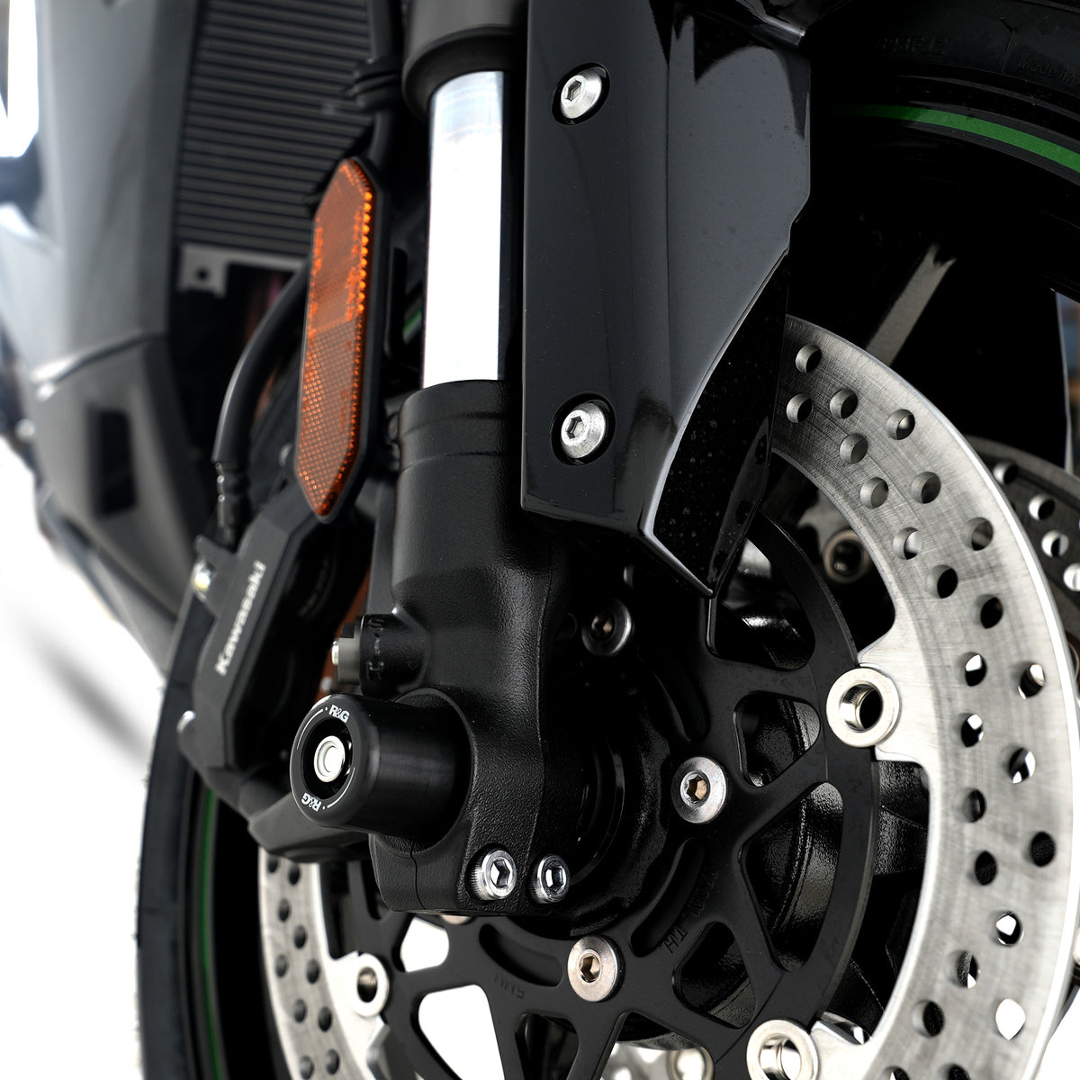 R&G Fork Protectors | Black | Kawasaki Z1100 '26-, Ninja 1000SX ’20- '24 & Ninja 1100SX (SE) '25- -   Pyramid Motorcycle Accessories