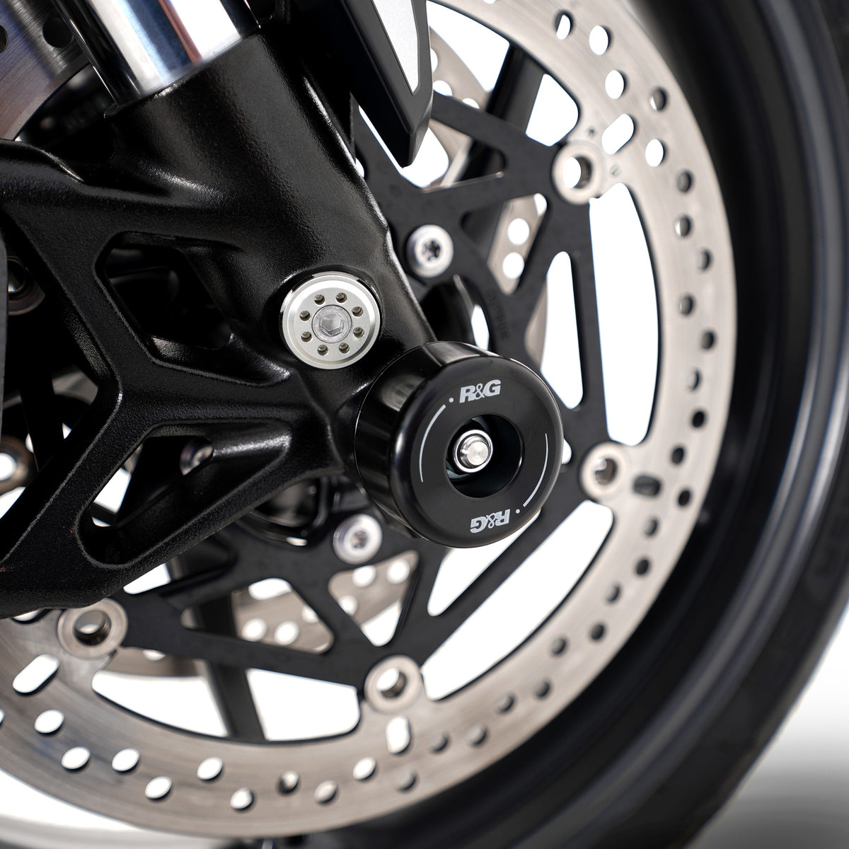 R&G Fork Protectors | Black | Triumph Street Triple 660 S '17-'22, Daytona 675 '13-,Daytona 660 '24-, Street Triple RX '15-, Street Triple R/RS 765 '17- and 6 others