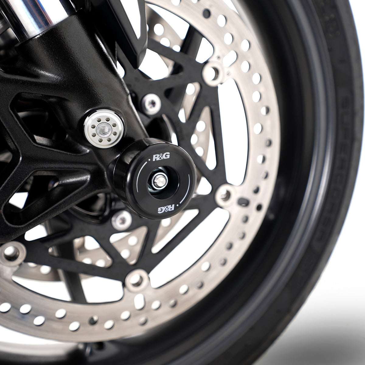 R&G Fork Protectors | Black | Triumph Street Triple 660 S '17-'22, Daytona 675 '13-,Daytona 660 '24-, Street Triple RX '15-, Street Triple R/RS 765 '17- and 6 others