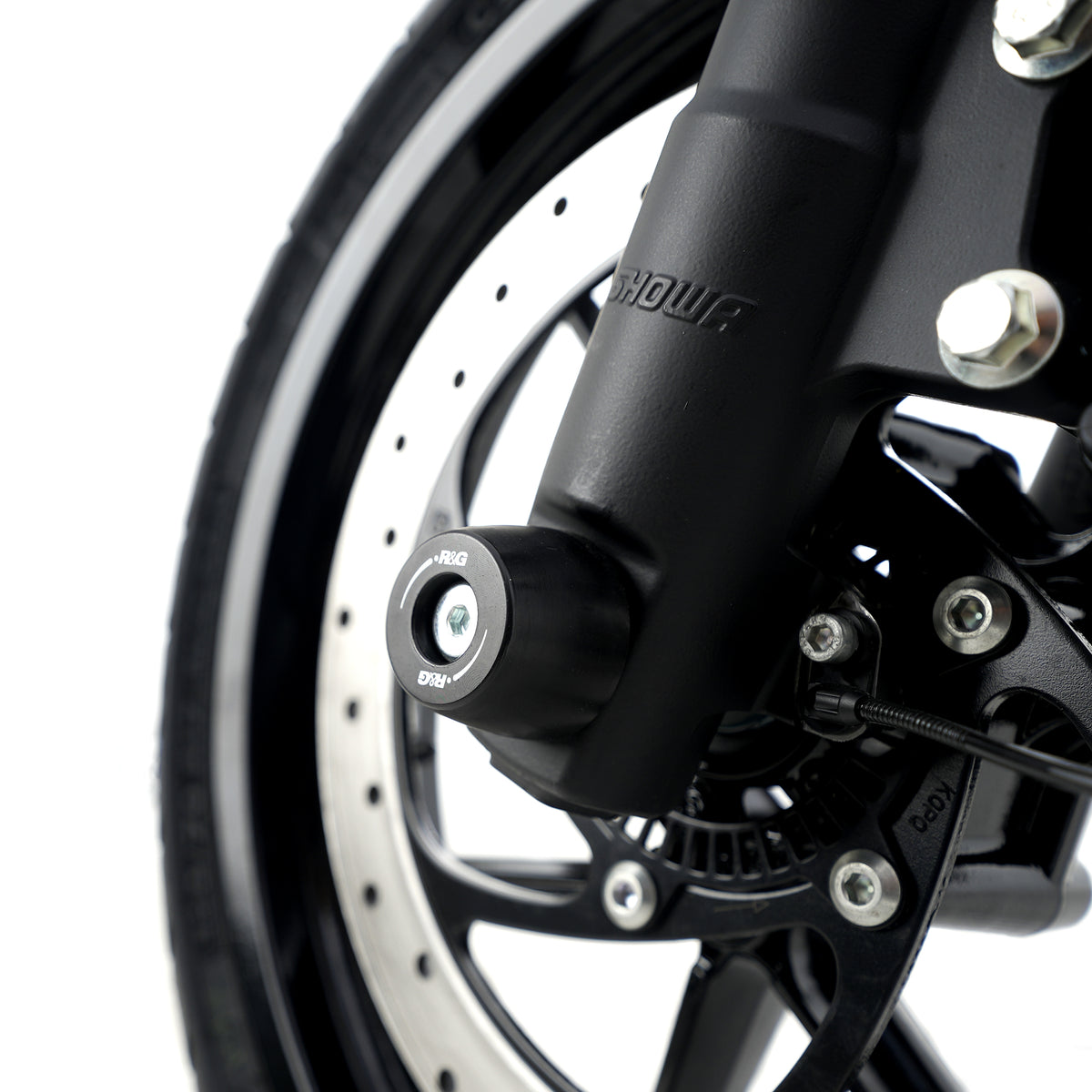 R&G APEX Fork Protectors | Black | Royal Enfield Himalayan 450 '24-/Guerrilla 450 '24- -   Pyramid Motorcycle Accessories