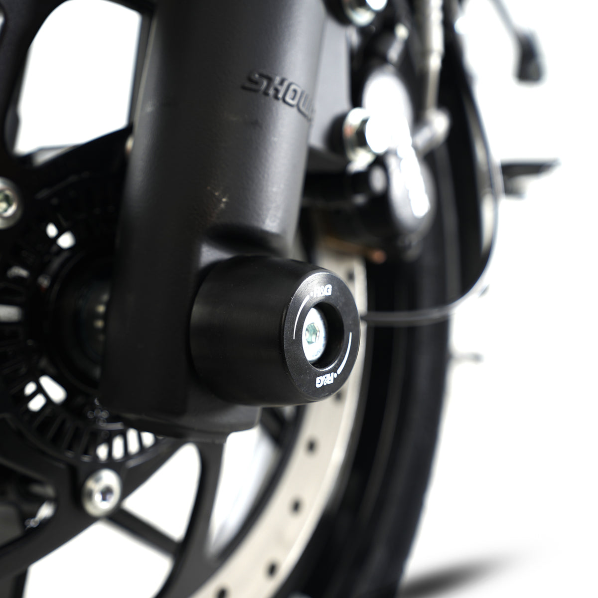 R&G APEX Fork Protectors | Black | Royal Enfield Himalayan 450 '24-/Guerrilla 450 '24- -   Pyramid Motorcycle Accessories