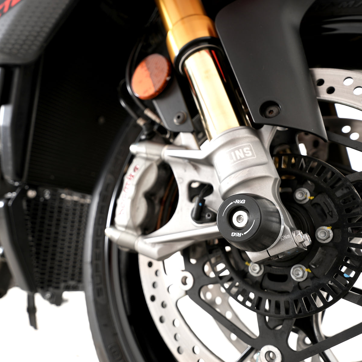 R&G APEX Fork Protectors | Black | Aprilia Tuono V4 1100 Factory '25-