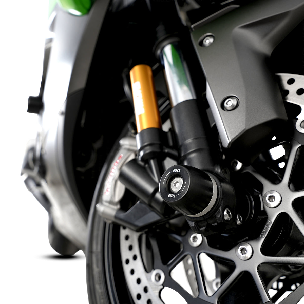 R&G APEX Fork Protectors | Black | Kawasaki ZX-10R '16- & ZX-10RR '21-