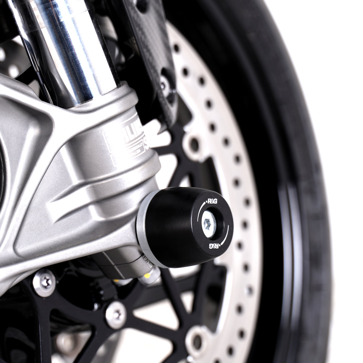 R&G APEX Fork Protectors | Black | Triumph Models -   Pyramid Motorcycle Accessories