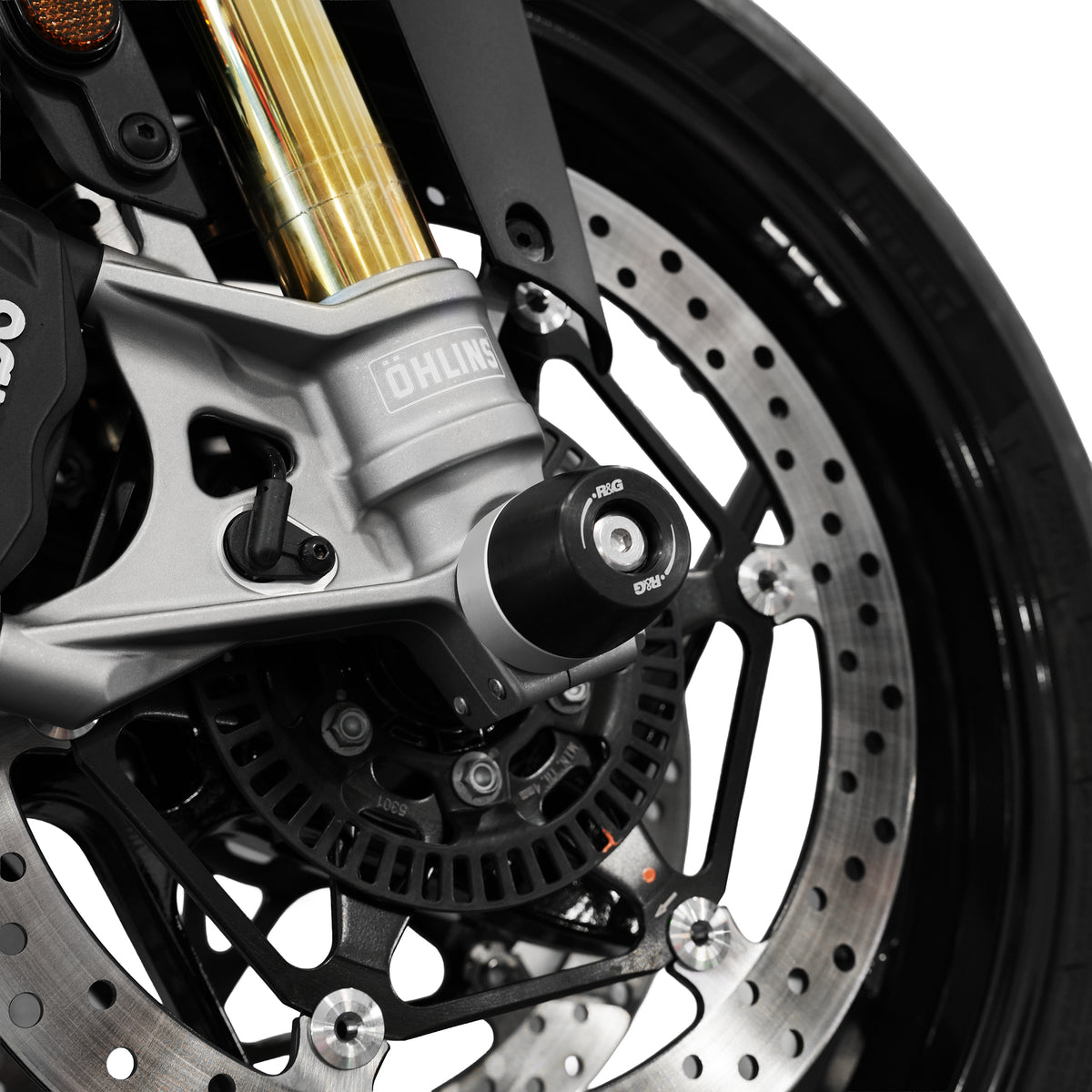 R&G APEX Fork Protectors | Black | Aprilia RS660 Factory '25- & Tuono 660 Factory '25-
